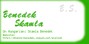 benedek skamla business card